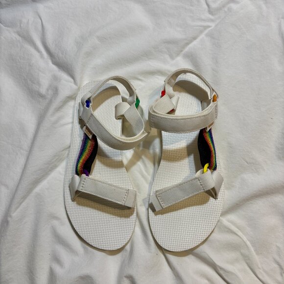 Teva Original Universal Pride Sandals in White - Picture 5 of 5